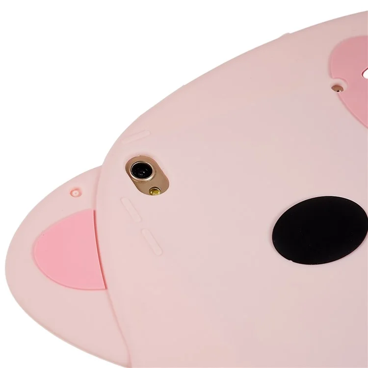 Pour iPad 10.2 (2019) / (2020) / (2021) / iPad Pro 10.5 pouces (2017) / (2019) Handle Kickstand 3D Cute Piggy Case Soft Silicone Shock Absorption Tablet Cover