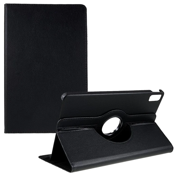 Para la Pestaña Lenovo P11.5 Más 2023 Case de Estuche de Tableta Giratoria PU Cubierta de Tableta a Prueba de Cuero Con Banda Elástica - Negro