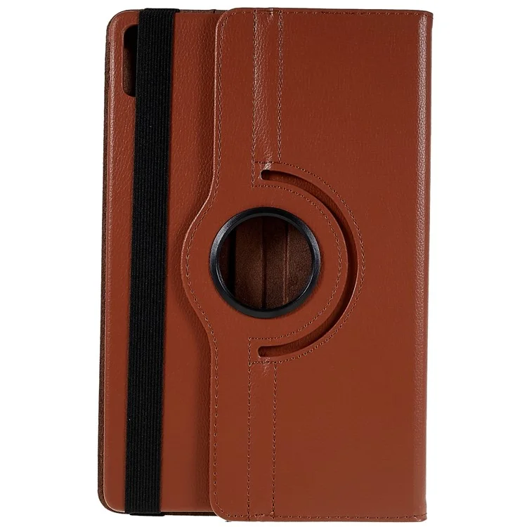 Für Lenovo Tab P11 Gen 2 Drehbarer Tablet-Ständer-Etui aus PU-Leder, sturzfest, mit Gummiband - Braun