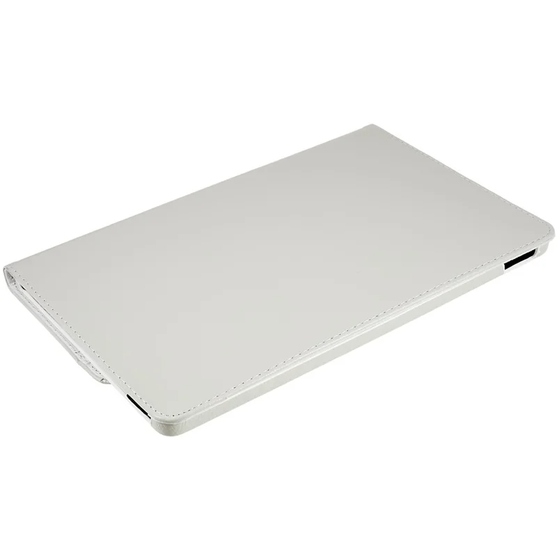 For Lenovo Tab P11 Gen 2 Rotary Tablet Case Stand PU Leather Drop-Proof Tablet Cover with Elastic Band - White