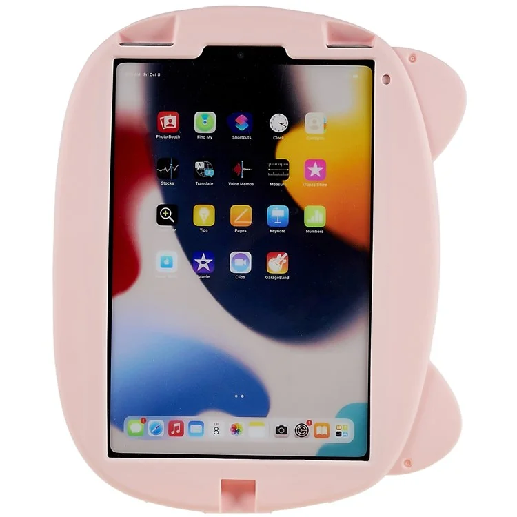 Per iPad mini (2024) / mini (2021) Custodia morbida in silicone per cartoni animati Piggy Shockproof Handle Kickstand Anti-Slip Tablet Cover