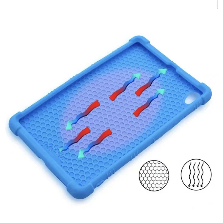 Para Ipad 10.9 (2022) Case de Protección de Tableta de Silicona a Prueba de Choques PC Kickstand Anti-drop Cover - Cielo Azul