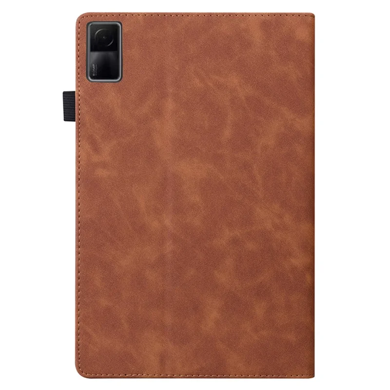 Für Xiaomi Redmi Pad PU-Leder Business Folio Ständer Cover Elastikband Geldbörse Vollschutz Tablet-Hülle mit Stifthalter - Braun