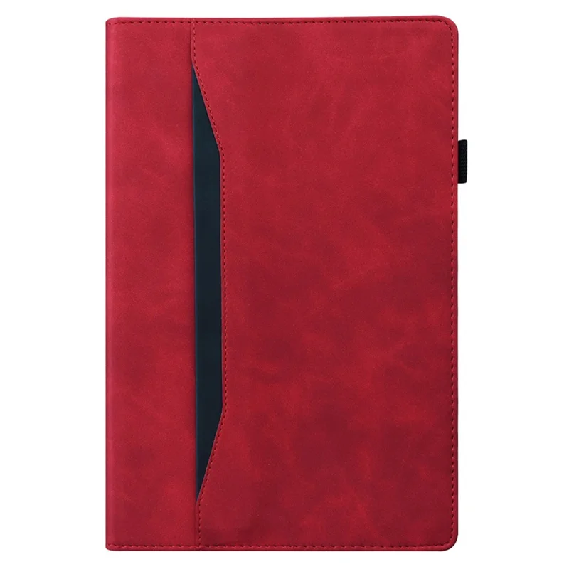 Для Xiaomi Redmi Pad pu Кожаная Бизнес, Фолио, Крышка, Эластичная Полоса, Кошелек, Корпус Таблетки с Карандашом с Держателем Карандаша с Держателем - Красный
