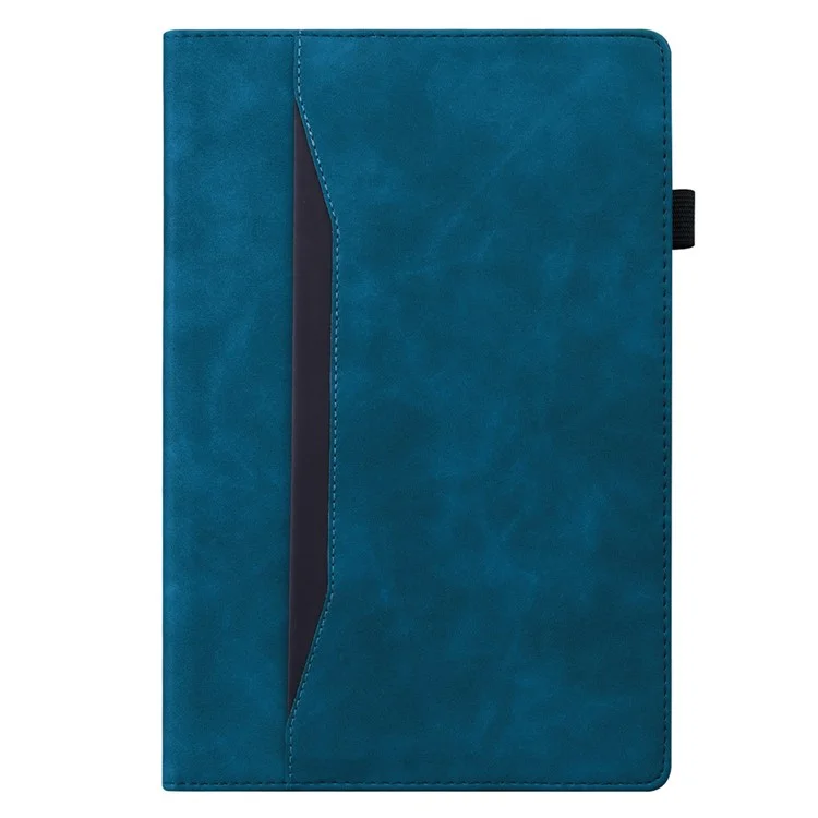 Für Lenovo Pad Pro 2022 / Tab P11 Pro Gen 2 Betrachtungsständer Geschäfts-Folio Tablet-Cover PU-Leder Geldbörse Elastisches Band Schützende Hülle mit Stifthalter - Blau