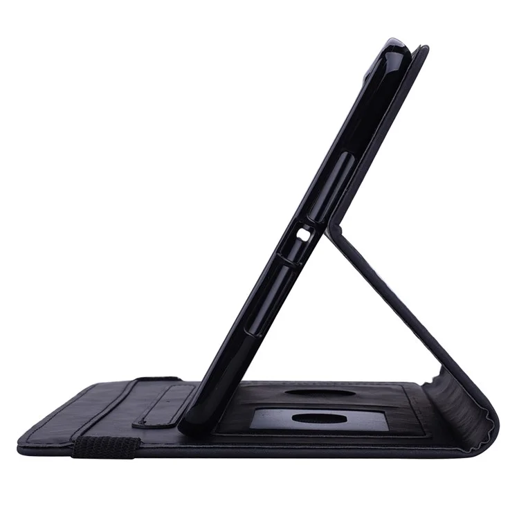For iPad (2025) / 10.9 (2022) PU Leather Case Stand Imprinted Flower Pattern Tablet Cover with Card Slot - Black