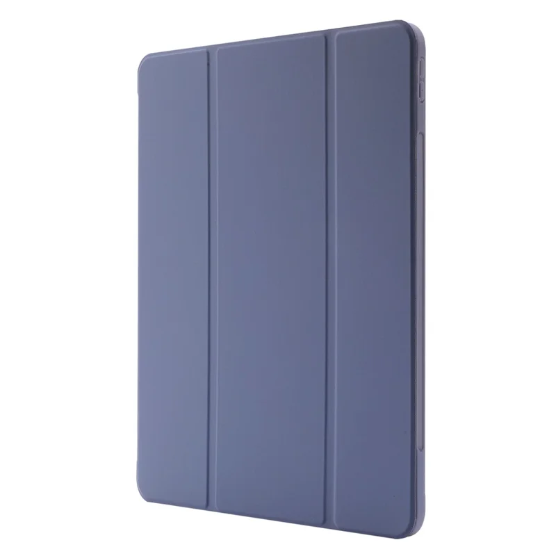 For iPad Pro 12.9 (2022) / (2021) / (2020) Skin-touch PU Leather Case Full Protection Tri-fold Stand Tablet Cover with Auto Wake / Sleep Cover and Pen Slot - Purple