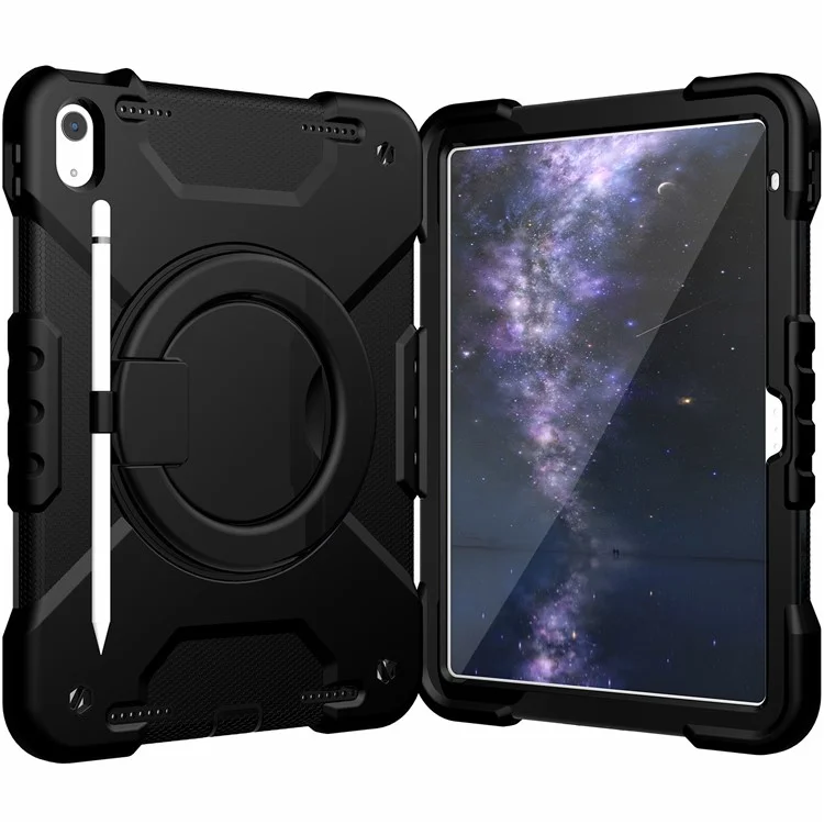 Para Ipad 10.9 (2022) Case de Tableta a Prueba de Choque PC PC + Cubierta de Tableta de Silicona Con Correa Para el Hombro - Todos de Vuelta