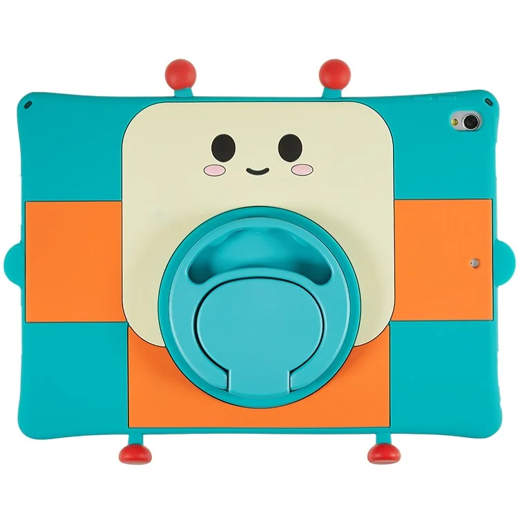 For iPad 10.2 (2021) / (2019) / (2020) / iPad Air 10.5 inch (2019) / Pro 10.5-inch (2017) Kickstand Tablet Case Robot Pattern Anti-scratch Drop-proof Silicone Cover