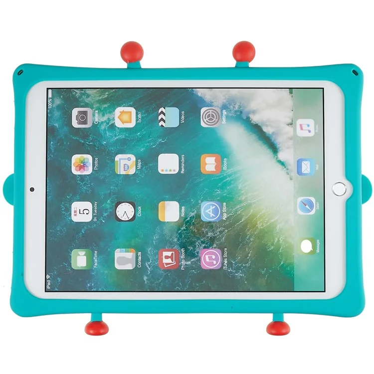 For iPad 10.2 (2021) / (2019) / (2020) / iPad Air 10.5 inch (2019) / Pro 10.5-inch (2017) Kickstand Tablet Case Robot Pattern Anti-scratch Drop-proof Silicone Cover