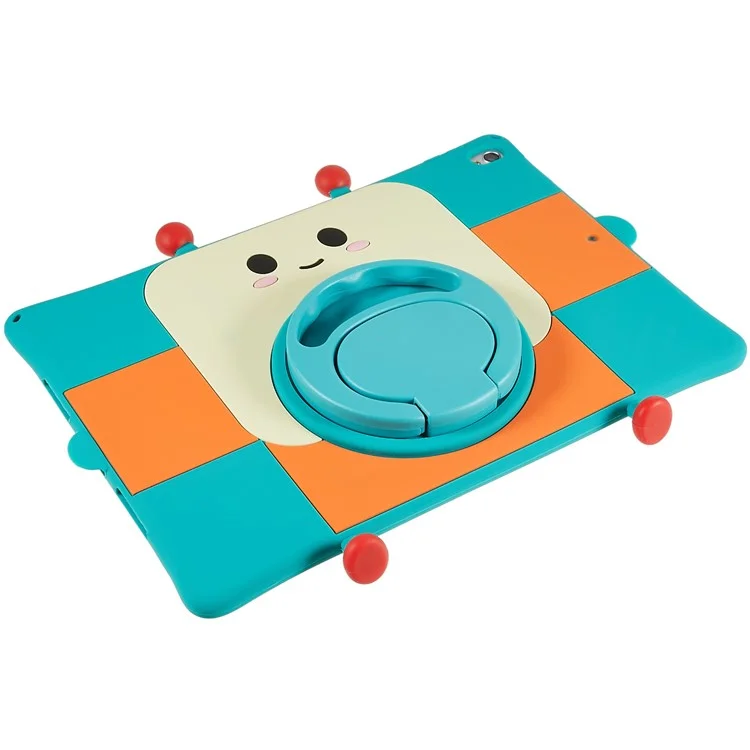 For iPad 10.2 (2021) / (2019) / (2020) / iPad Air 10.5 inch (2019) / Pro 10.5-inch (2017) Kickstand Tablet Case Robot Pattern Anti-scratch Drop-proof Silicone Cover