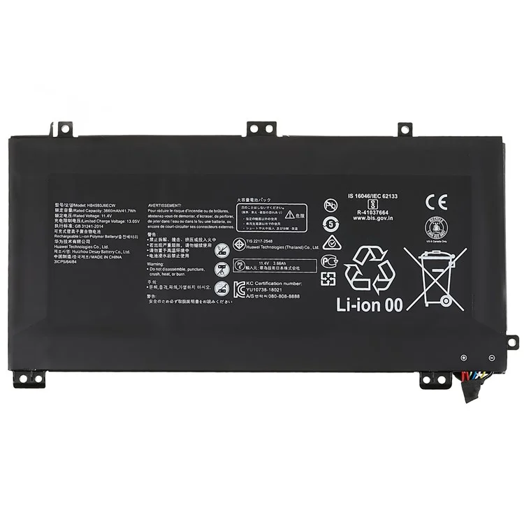 For Huawei MateBook 13 WRT-W19 11.40V 3660mAh Rechargeable Li-ion Polymer Laptop Battery Assembly Part (Encode: HB4593J6ECW)