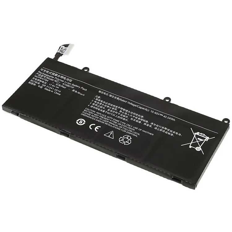 Pour Xiaomi Mi Ruby 15,6 Pouces / Timi TM1703 15.20V 2600mAh Pièce D'assemblage de Batterie D'ordinateur Portable en Polymère Li-ion Rechargeable (Encode: N15B01W) (sans Logo)