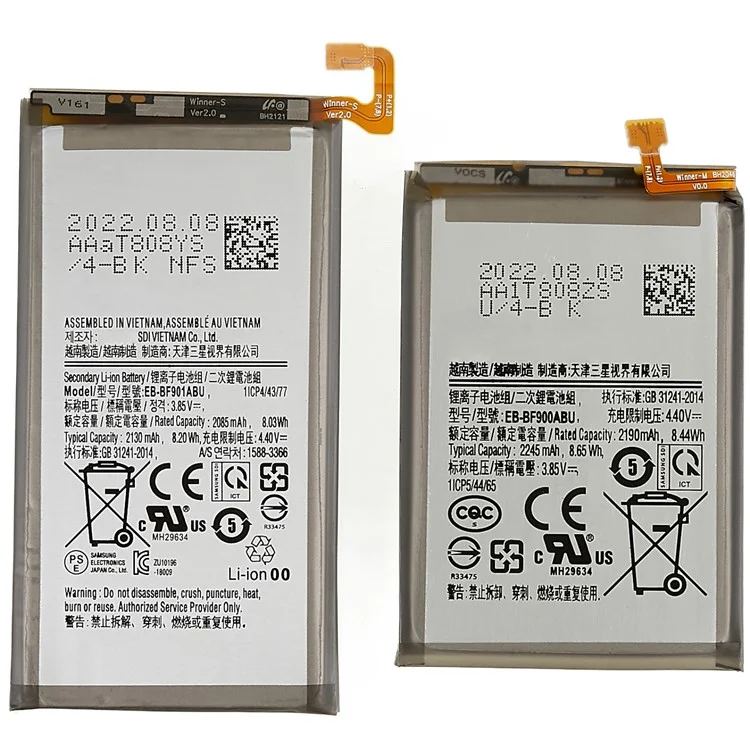 Per Samsung Galaxy Fold 4.40V 4275mah Li-ion Polymer Assemblaggio Della Batteria (codifica: EB-BF901ABU / EB-BF900ABU)