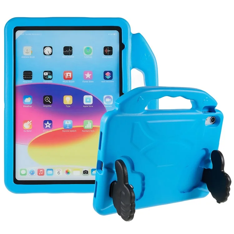 Чехол для iPad Air 11 (2025) / (2024) со складной подставкой для большого пальца, EVA-корпус с защитой от падения и ручкой - Синий