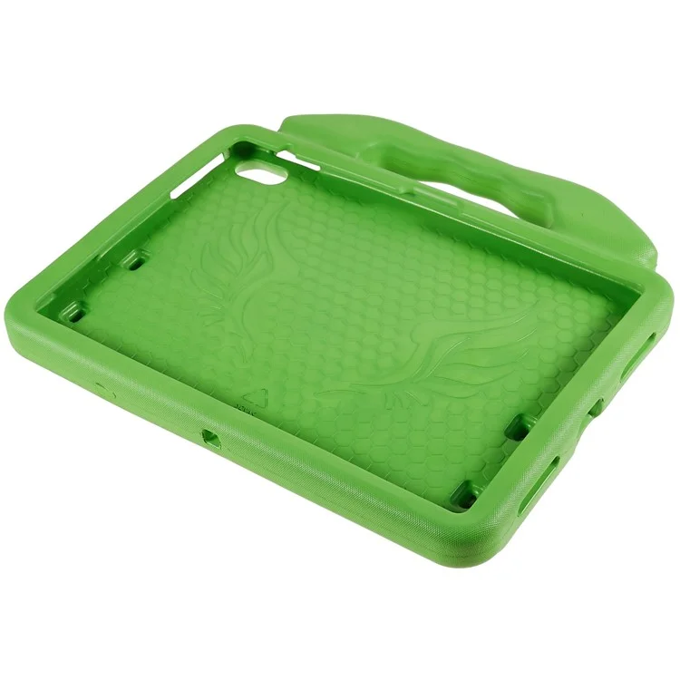For iPad Air 11 (2025) / (2024) Foldable Thumb Kickstand EVA Tablet Case Fall Protection Cover with Handle - Green