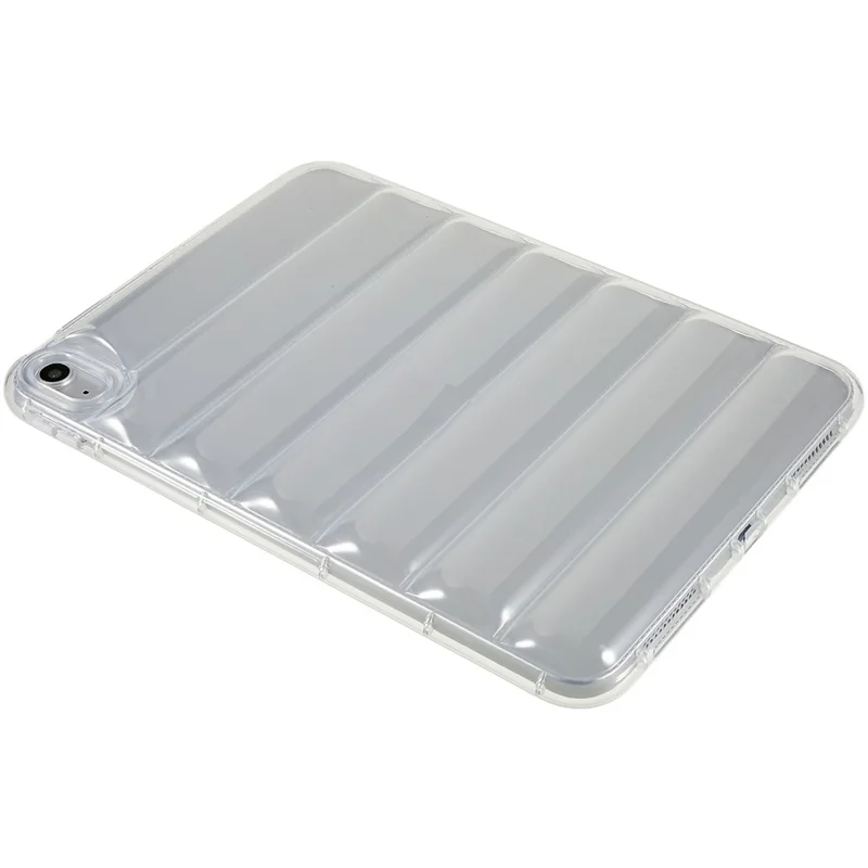 For iPad (2025) / 10.9 (2022) Down Jacket Design Slim Phone Case Anti-Drop Soft TPU Tablet Cover - Transparent