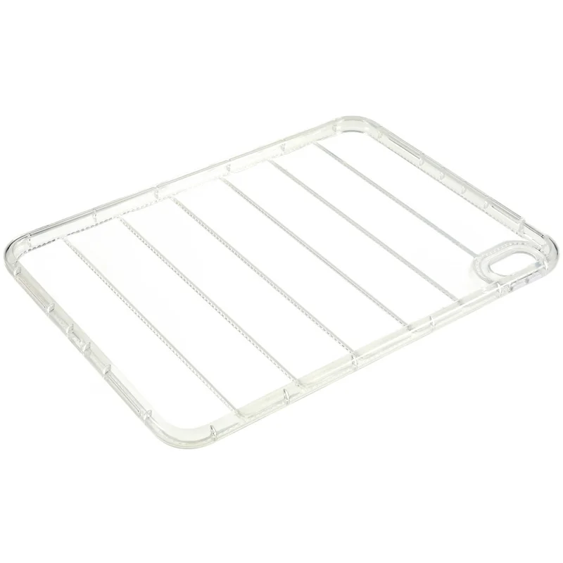 For iPad (2025) / 10.9 (2022) Down Jacket Design Slim Phone Case Anti-Drop Soft TPU Tablet Cover - Transparent