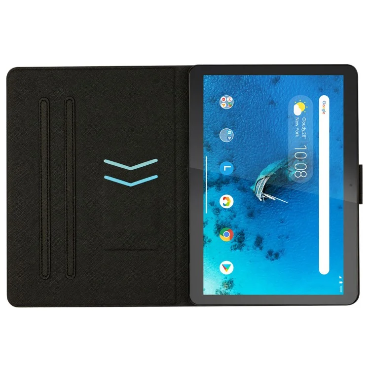 Per Lenovo Tab M10 TB-X605F / X505 PU Leather Stand Tablet Case Crocodile Pattern Printing Shockproof Cover with Card Slot - Verde