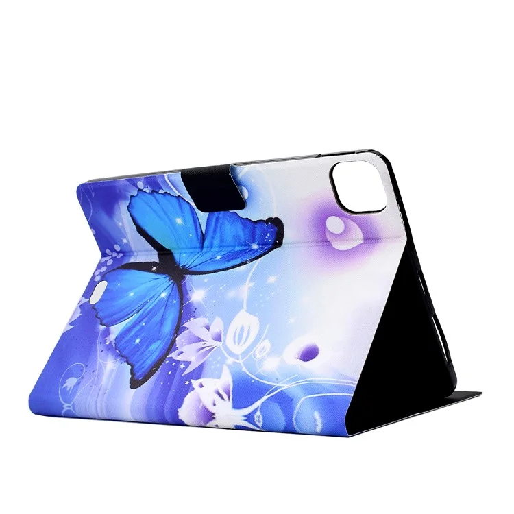 For iPad Air 11 (2025) / (2024) / Pro 11 (2018) / (2020) / (2021) / (2022) / Air (2020) (2022) PU Leather Tablet Case - Blue Butterfly