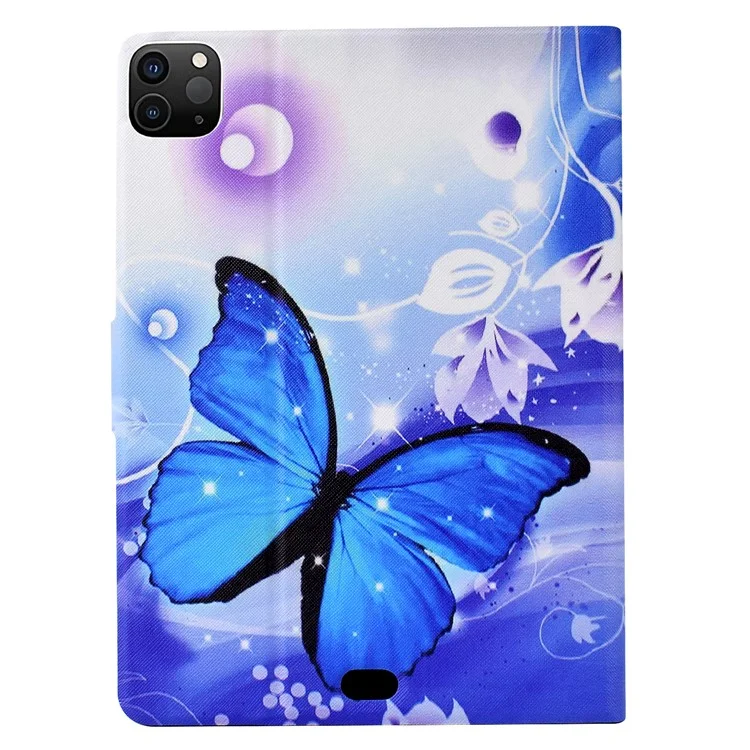 For iPad Air 11 (2025) / (2024) / Pro 11 (2018) / (2020) / (2021) / (2022) / Air (2020) (2022) PU Leather Tablet Case - Blue Butterfly