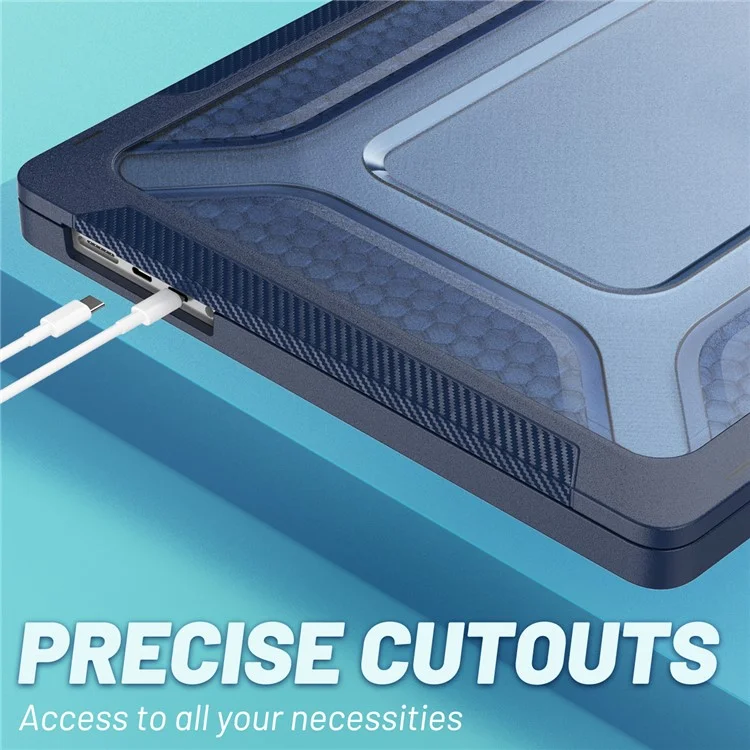Para MacBook Pro 16 Polegadas (2021) A2485 M1 Pro / M1 Max Kickstand Case de Laptop à Prova de Choque Hard PC TPU Soft TPU Tampa Protetora - Safira