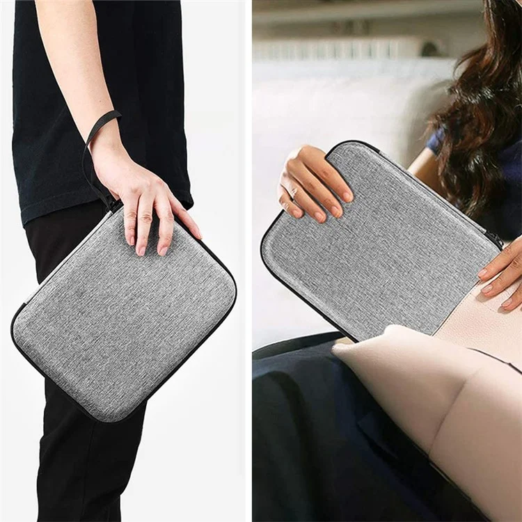 For iPad 9.7-11inch Tablet Bag Dual Zipper Portable EVA Carrying Case Splashproof Protective Pouch