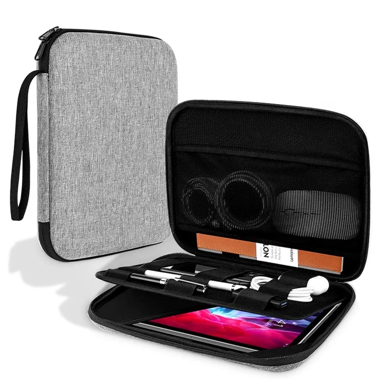 For iPad 9.7-11inch Tablet Bag Dual Zipper Portable EVA Carrying Case Splashproof Protective Pouch