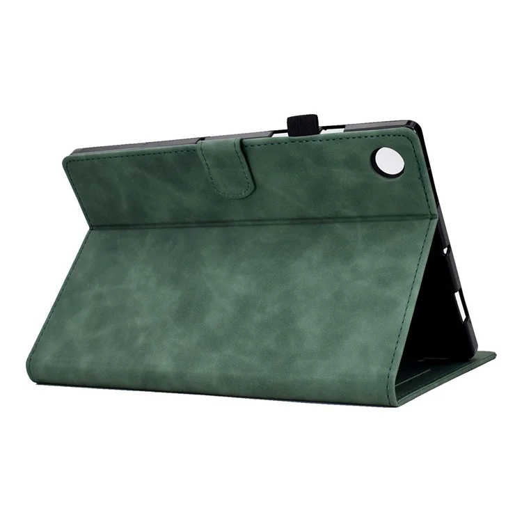Per Huawei Enjoy Tablet 2 / MatePad T 10 9.7 pollici / T 10S 10.1 pollici / Honor Pad 6 10.1 pollici / Pad X6 9.7 pollici Custodia per tablet con motivo a fiori di farfalla stampato in pelle PU con supporto e slot per schede - Verde