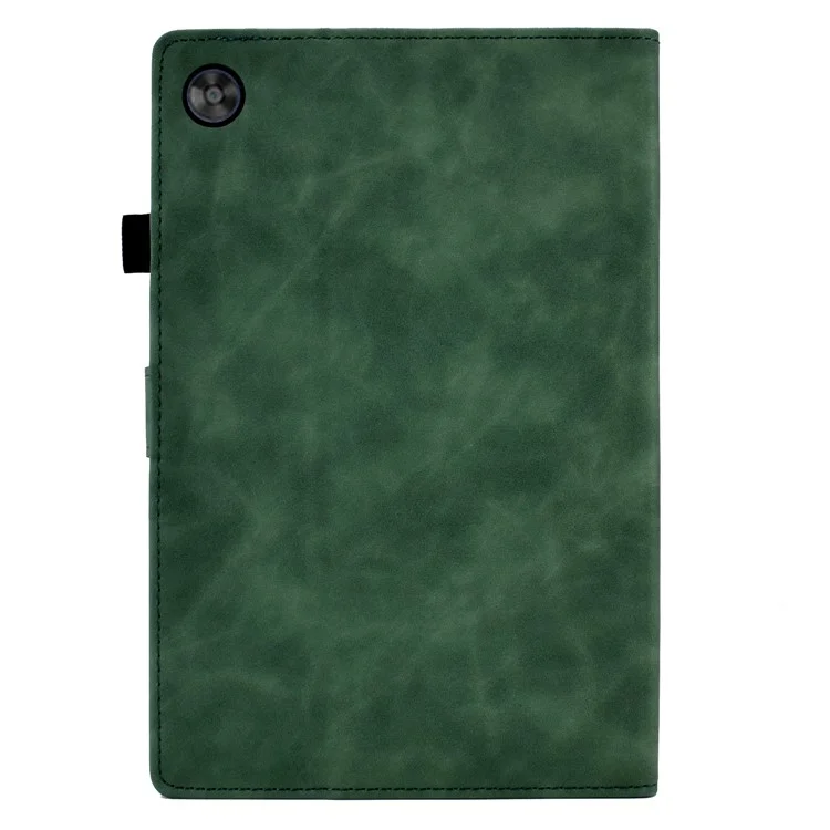 Per Huawei Enjoy Tablet 2 / MatePad T 10 9.7 pollici / T 10S 10.1 pollici / Honor Pad 6 10.1 pollici / Pad X6 9.7 pollici Custodia per tablet con motivo a fiori di farfalla stampato in pelle PU con supporto e slot per schede - Verde