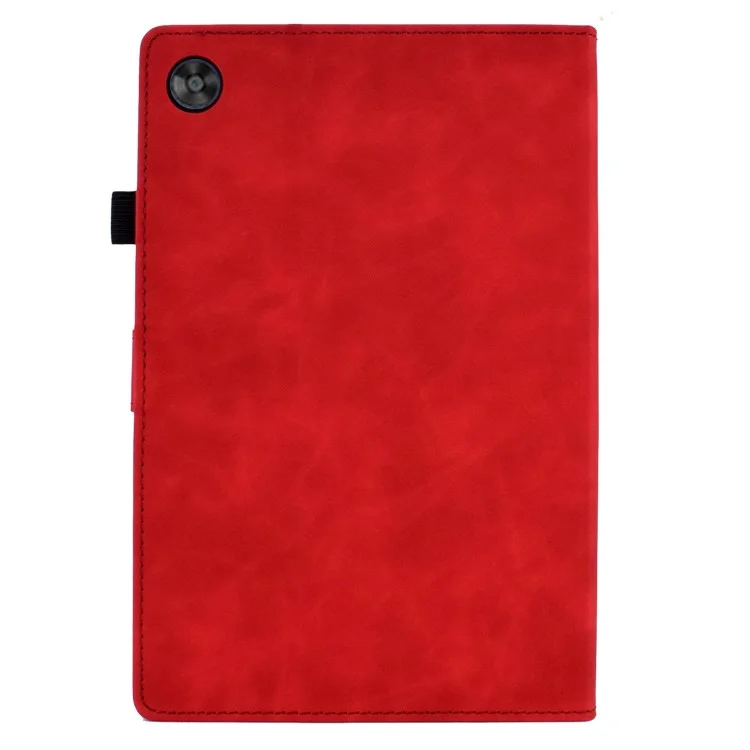 Per Huawei Goditi la Tavoletta 2 / Matepad T 10 9,7 Pollici / T 10s 10,1 Pollici / Honor Pad 6 10,1 Pollici / Pad X6 da 9,7 Pollici di Fiore Farfalla Motura Tavoletta Impronta Coperchi - Rosso