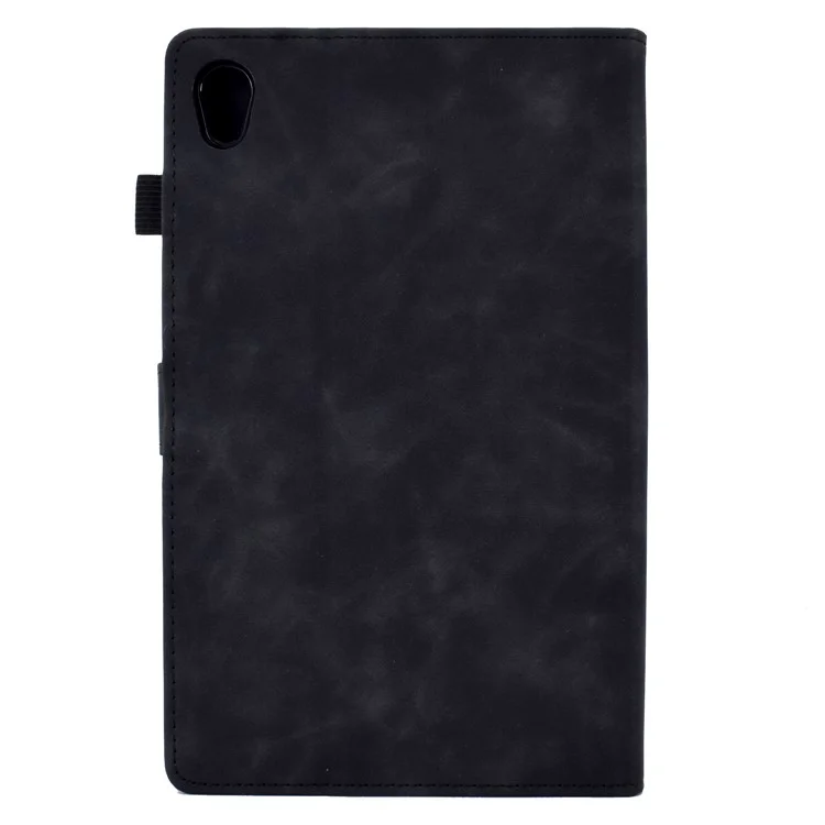 Für Lenovo Tab M10 HD Gen 2 (x306x) Drop-sof-pu-leder-tablet-hülle Mit Kartenschläfen Schmetterlingsblummuster Geprägtes Autoschlaf Eingeprägt / Wake Cover - Schwarz