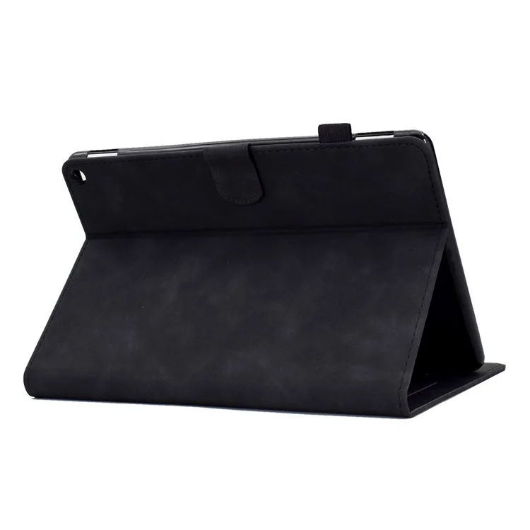 Для Amazon Fire HD 8 (2022) / HD 8 Plus (2022) PU Кожаная Подставка Функциональная Карта Слоты Таблетки Корпус Бабочка Цветочный Рисунок Отпечаток Автоматический Сон / Пробуждение - Черный
