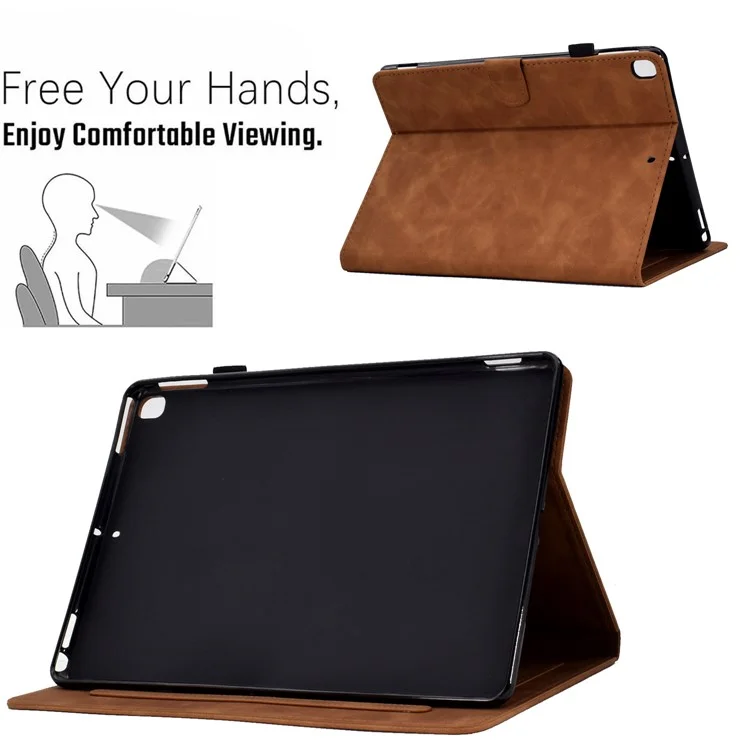 Case de Comprimés de Protection Pour Samsung Galaxy Tab A7 Lite 8,7 Pouces T220 / T225, Patché à Fleurs Papillon - Brun