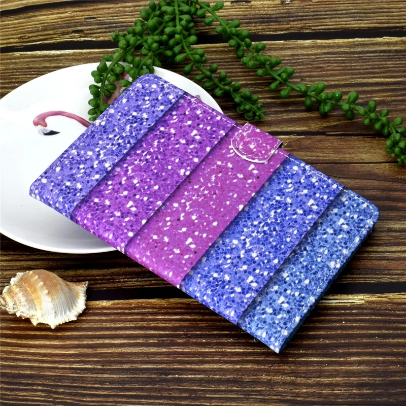 For Amazon Kindle Youth Edition 2022 Folio Flip Tablet Stand Case Stitching Line PU Leather Card Holder Protective Cover - Colorful Quicksand