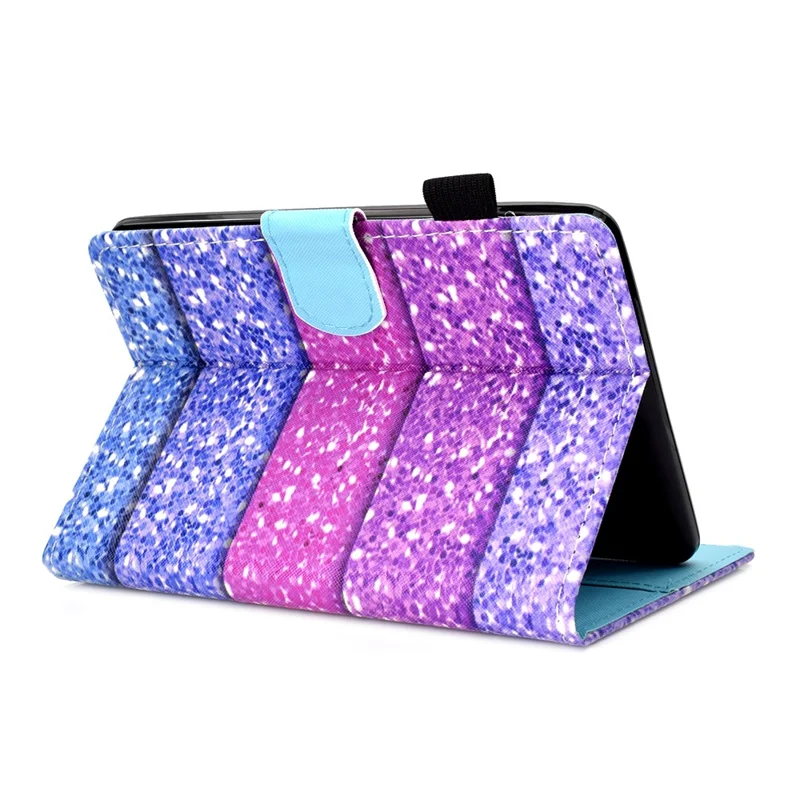 For Amazon Kindle Youth Edition 2022 Folio Flip Tablet Stand Case Stitching Line PU Leather Card Holder Protective Cover - Colorful Quicksand