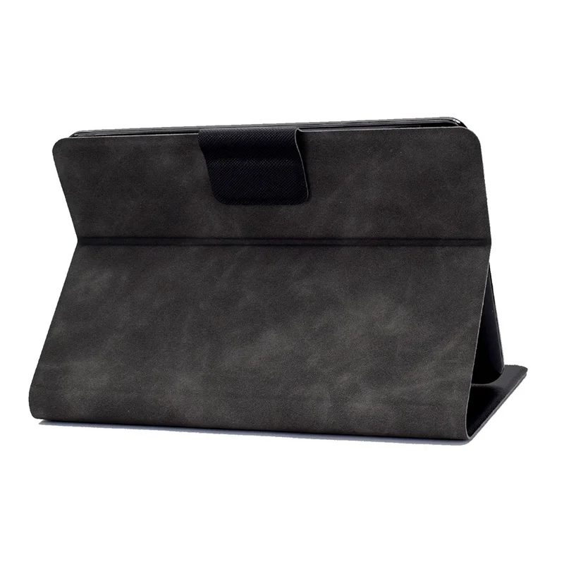 For Amazon Kindle Youth Edition 2022 Folio Stand PU Leather Cowhide Texture Tablet Case Card Holder Magnetic Cover - Grey