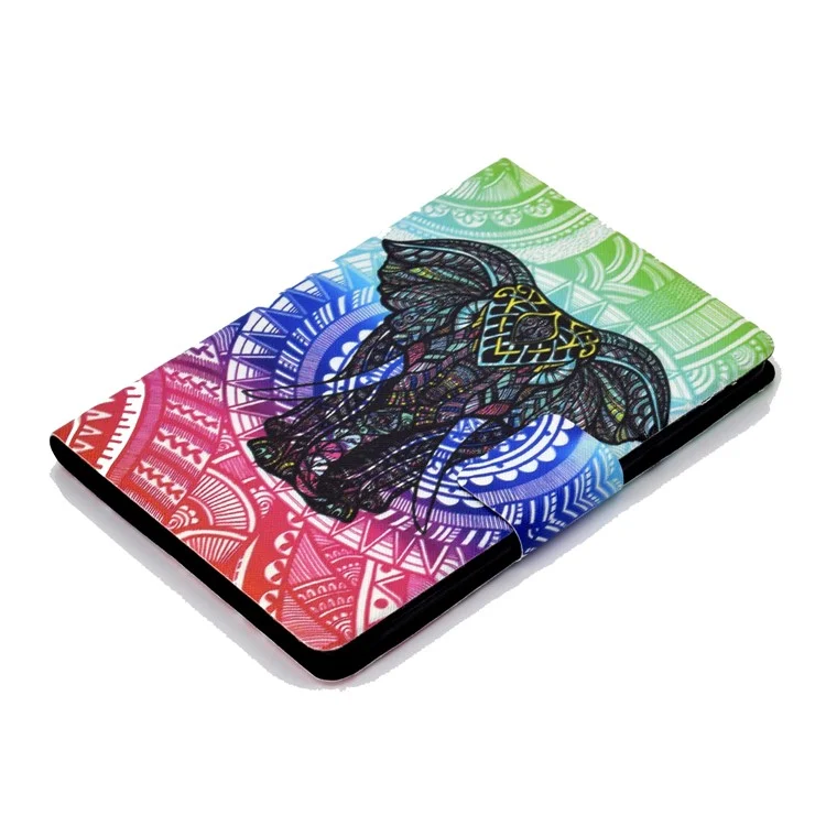 For Amazon Kindle 11th Gen (2022) Pattern Printing Flip Tablet Case PU Leather Card Holder Stand Magnetic Cover - Elephant
