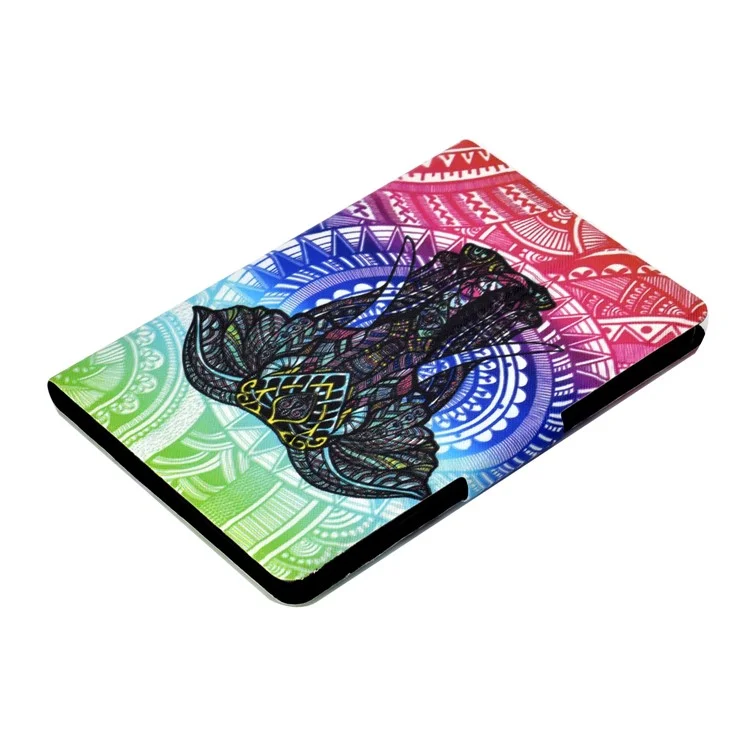 For Amazon Kindle 11th Gen (2022) Pattern Printing Flip Tablet Case PU Leather Card Holder Stand Magnetic Cover - Elephant