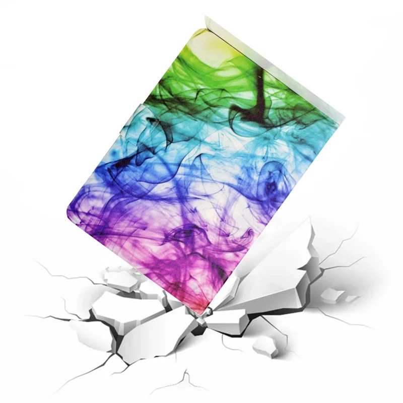 For Amazon Kindle Youth Edition 2022 Pattern Printing Flip Tablet Case PU Leather Card Holder Stand Magnetic Cover - Smoke