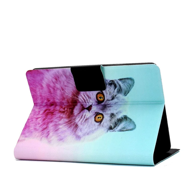 For Amazon Kindle Youth Edition 2022 Pattern Printing Flip Tablet Case PU Leather Card Holder Stand Magnetic Cover - Pink Cat