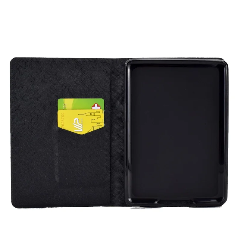 For Amazon Kindle Youth Edition 2022 Folio Flip PU Leather Cover Pattern Printing Card Holder Stand Protective Tablet Case - Cat