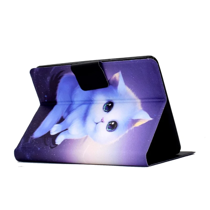 For Amazon Kindle Youth Edition 2022 Folio Flip PU Leather Cover Pattern Printing Card Holder Stand Protective Tablet Case - Cat
