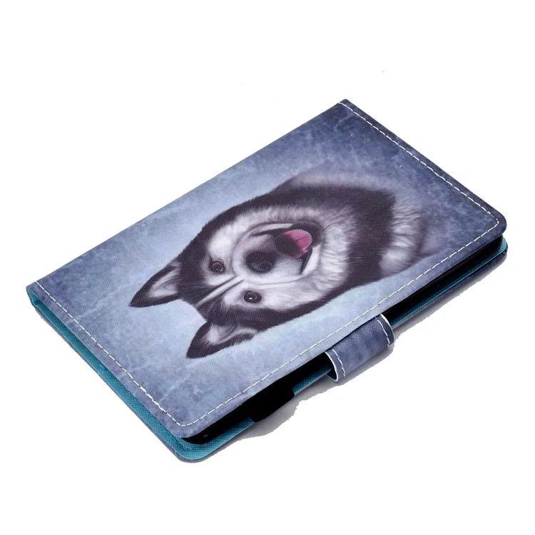 For Amazon Kindle Youth Edition 2022 Cover Stitching Line PU Leather Tablet Full Protection Case with Card Slots - Husky