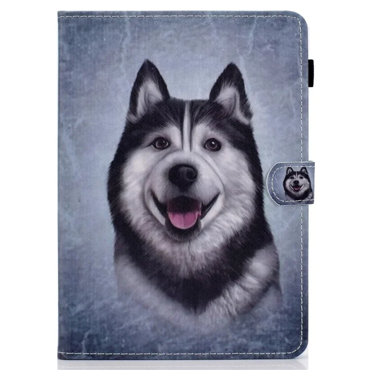 For Amazon Kindle Youth Edition 2022 Cover Stitching Line PU Leather Tablet Full Protection Case with Card Slots - Husky