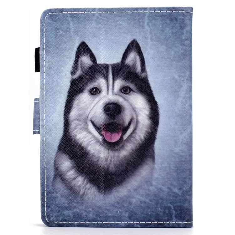 For Amazon Kindle Youth Edition 2022 Cover Stitching Line PU Leather Tablet Full Protection Case with Card Slots - Husky