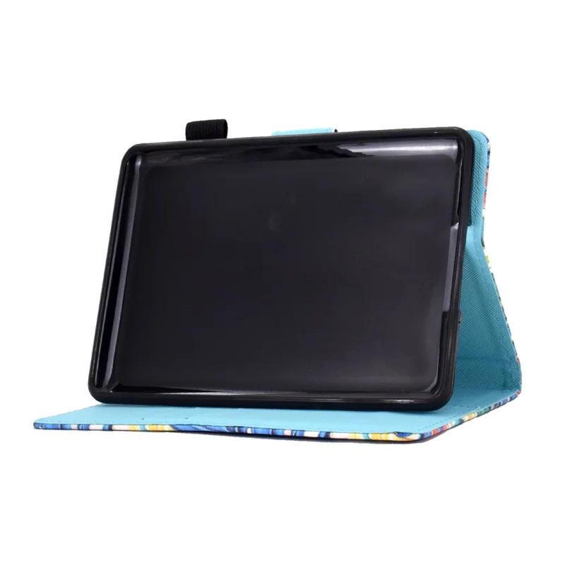 For Amazon Kindle Youth Edition 2022 Cover Stitching Line PU Leather Tablet Full Protection Case with Card Slots - Leaves