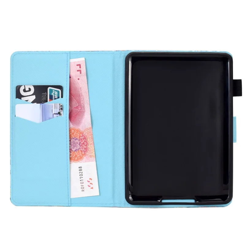 For Amazon Kindle Youth Edition 2022 Cover Stitching Line PU Leather Tablet Full Protection Case with Card Slots - Square