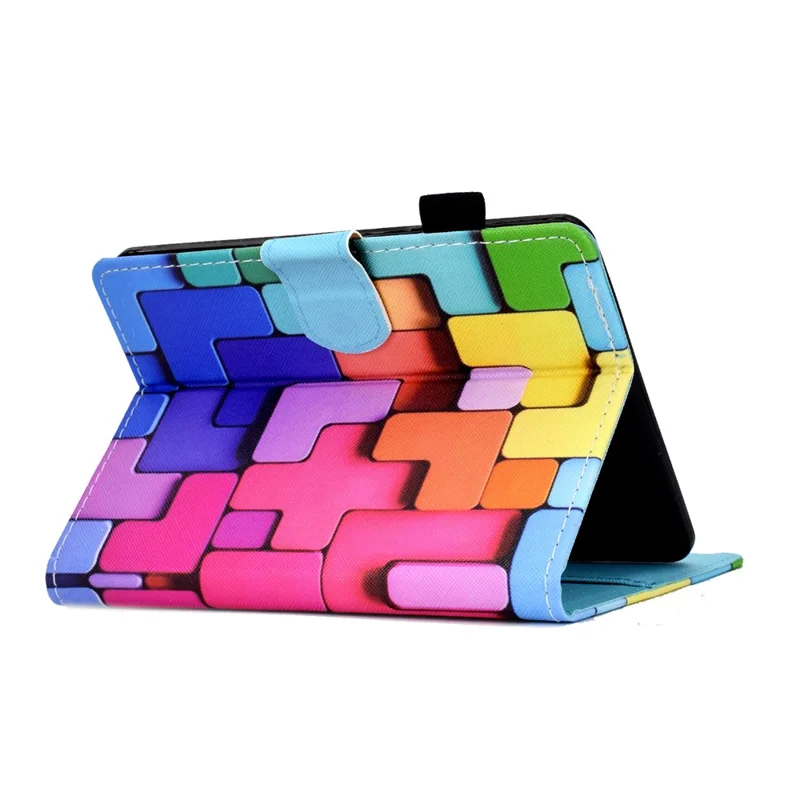 For Amazon Kindle Youth Edition 2022 Cover Stitching Line PU Leather Tablet Full Protection Case with Card Slots - Square