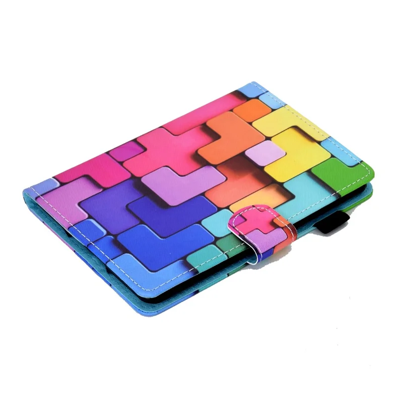 For Amazon Kindle Youth Edition 2022 Cover Stitching Line PU Leather Tablet Full Protection Case with Card Slots - Square